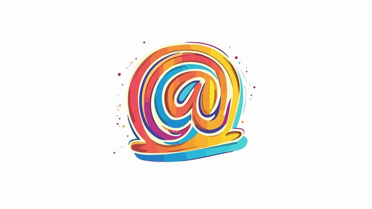 Vettore e-mail professionali e social media con icona disegnata per il marketing e la comunicazione