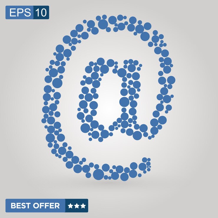 Vettore e-mail segno bolla design icondots illustrazione vettoriale