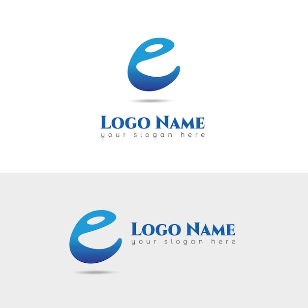E Modello di logo aziendale creativo
