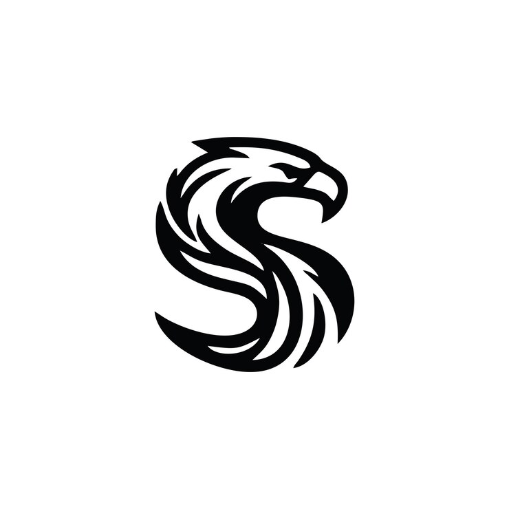 Eagle falcon letter logo vector art illustration design