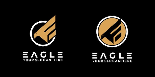 Eagle logo design esport logo vettoriale