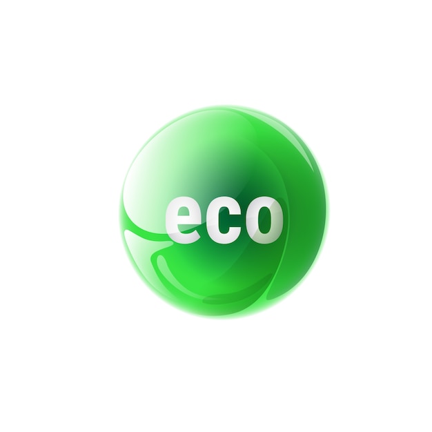 Eco Logo organico naturale prodotto Web icona Logo verde