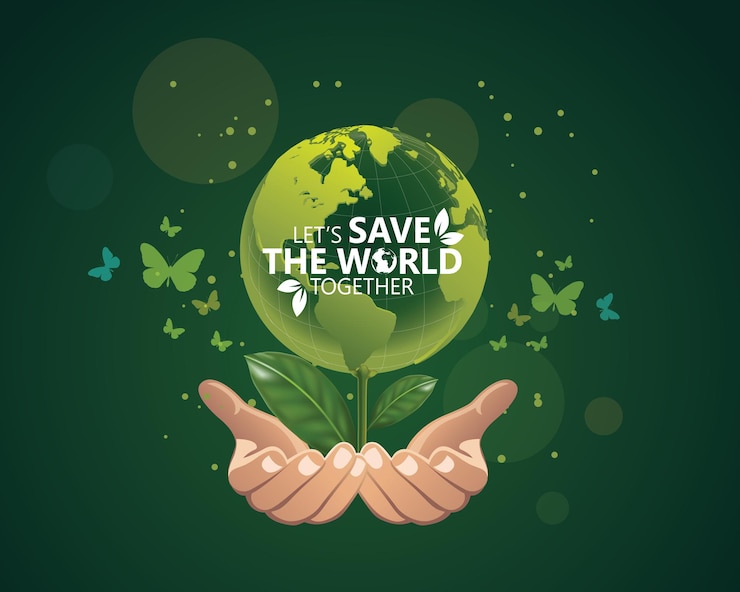 Ecologia e conservazione dell'ambiente idea creativa progettazione concettuale