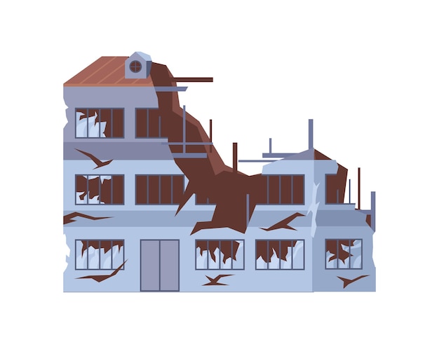 Edificio demolito distrutto