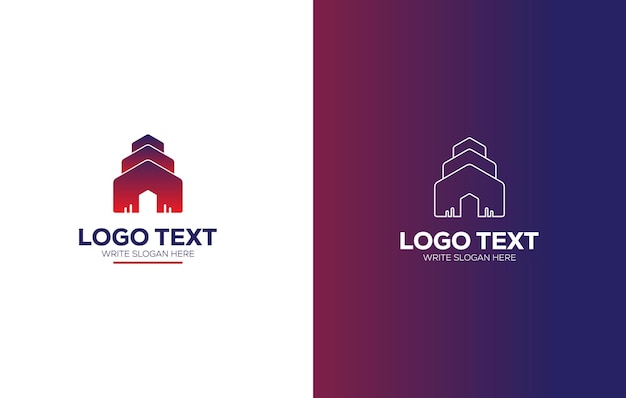 Edificio vettoriale Creative Real estate Logo agenzia di costruzioni icona casa e logo della casa