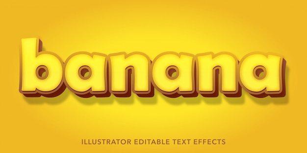 effetti di testo modificabili a banana