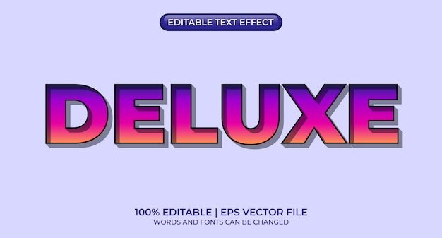 Effetti di testo modificabili Effetti di testo deluxe Effetto di testo modificabile deluxe