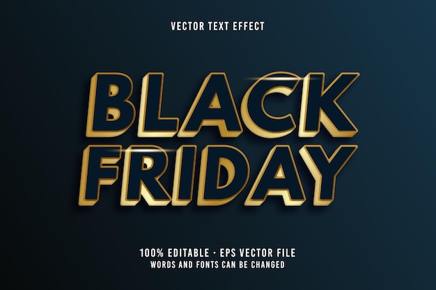 Effetto carattere modificabile del testo del Black Friday