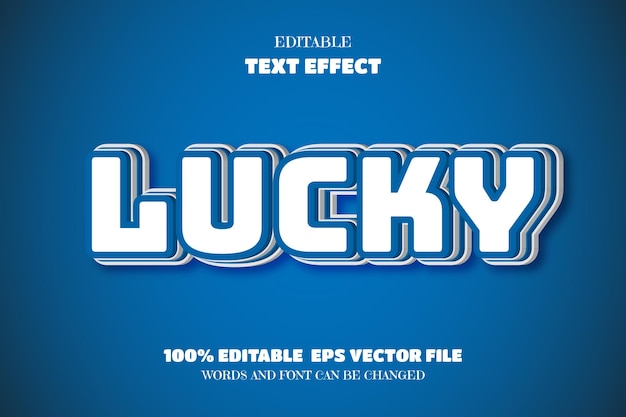 effetto carattere modificabile testo fortunato