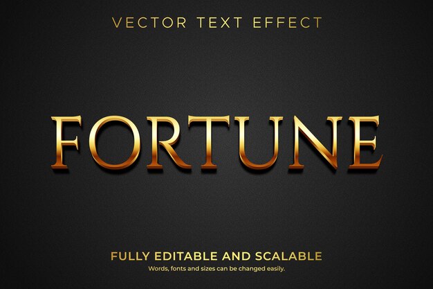 Effetto del testo d'oro della fortuna