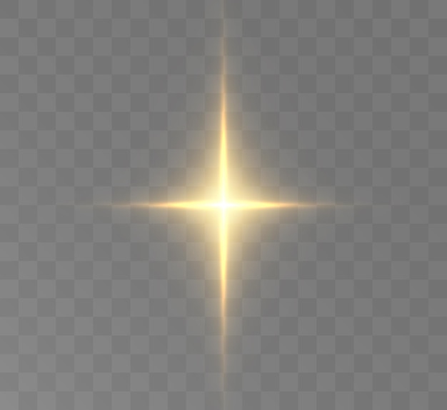 Effetto di luce brillante con raggi e luci per l'illustrazione vettoriale