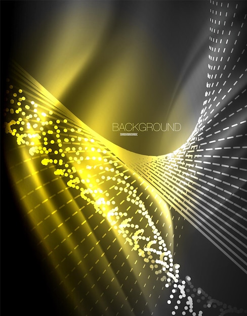 Effetto di luce liscia linee diritte su sfondo scuro luminoso lucido neon Idea di tecnologia energetica