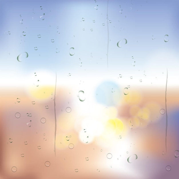 Effetto di luci bokeh realistico su sfondo sfocato colorato