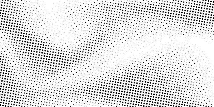 Vettore effetto di punti a mezza tonalità in colore bianco e nero effetto di mezza tonalità sfondio con punti monocromatici