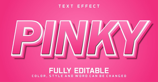 Effetto di stile di testo Pinky modificabile
