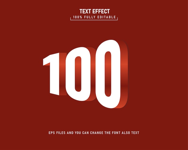 Effetto di testo 100d modificabile
