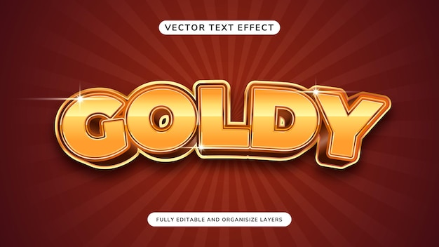 Effetto di testo 3D Goldy