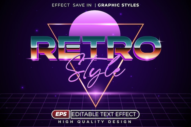Effetto di testo 3D modificabile in stile retro