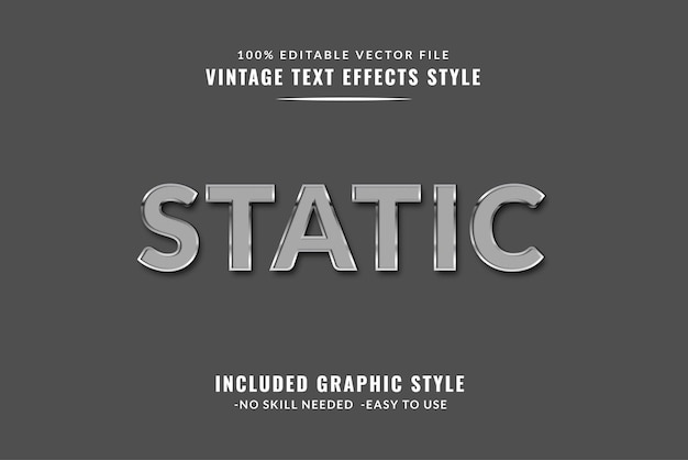 Effetto di testo 3D retro vintage modificabile