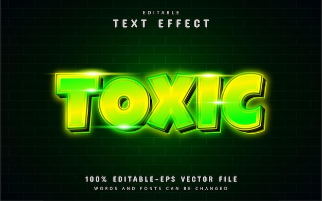 Effetto di testo al neon tossico
