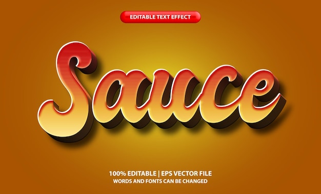 Effetto di testo arancione a salsa