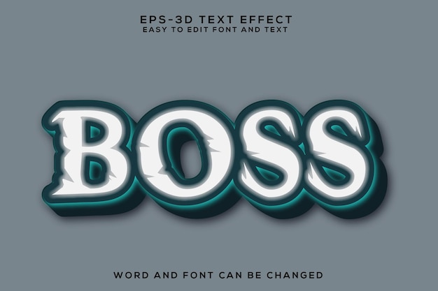 Effetto di testo Boss 3D