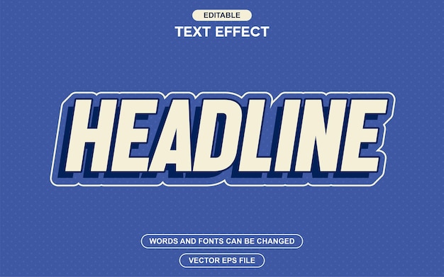 Effetto di testo di copertina semplice