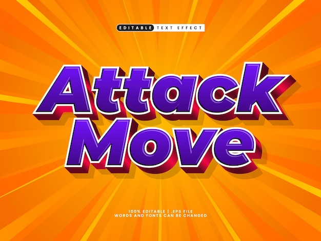 effetto di testo di spostamento di attacco
