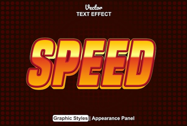 effetto di testo di velocità con stile grafico di colore arancione modificabile
