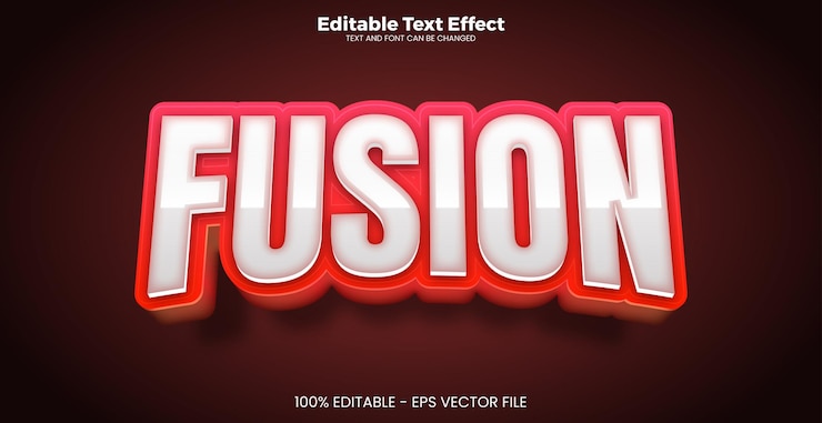 Vettore effetto di testo editabile in fusione in stile di tendenza moderno