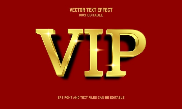 Effetto di testo editabile in oro VIP