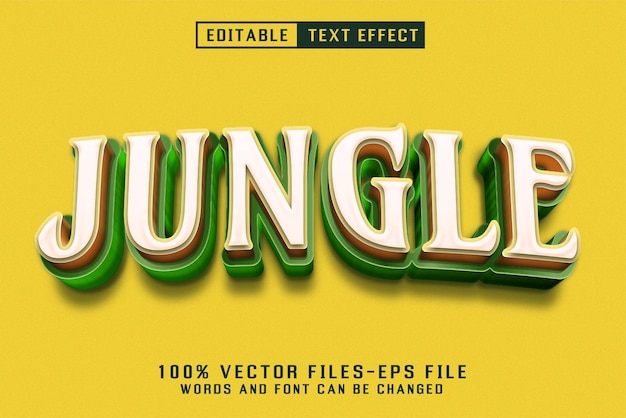 Effetto di testo editabile Jungle 3d