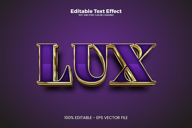 Effetto di testo editabile Lux in stile tendenza moderna