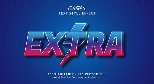 Effetto di testo extra modificabile in stile retrò
