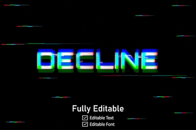 Effetto di testo Glitch futuristico per testo di videogioco per effetto di testo glitch cyberpunk modificabile
