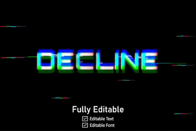 Effetto di testo Glitch futuristico per testo di videogioco per effetto di testo glitch cyberpunk modificabile