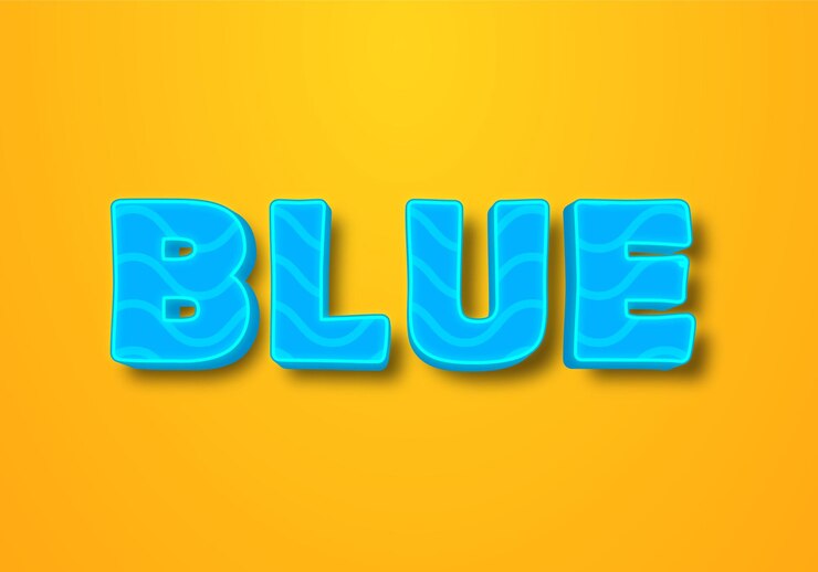 Effetto di testo grassetto blu modificabile