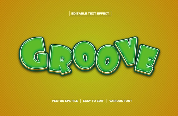 effetto di testo groove Vettore modificabile