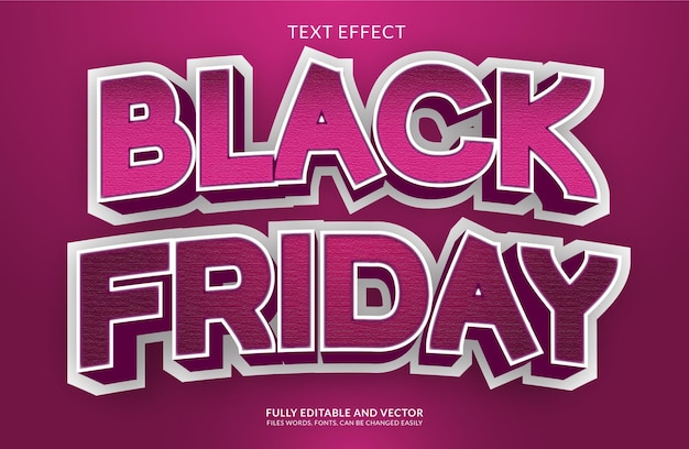 Effetto di testo in grassetto modificabile creativo del Black Friday