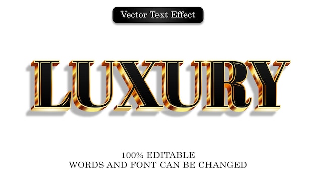 effetto di testo modificabile 3d di lusso dorato con effetto stile moderno