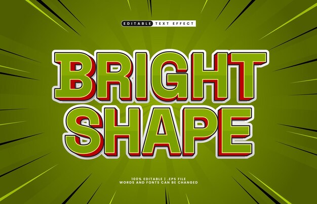 effetto di testo modificabile a forma luminosa