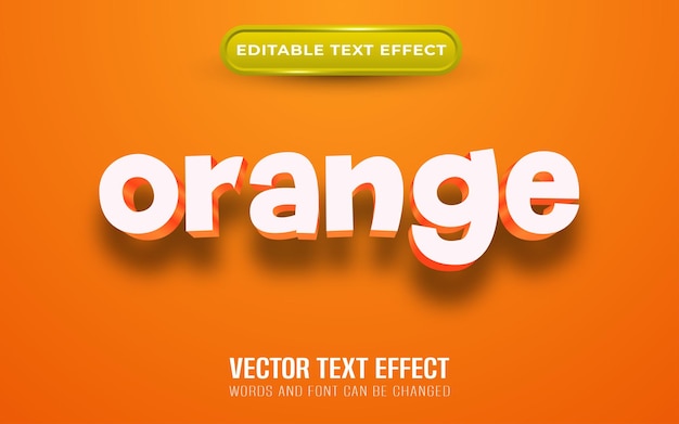 Effetto di testo modificabile a tema arancione