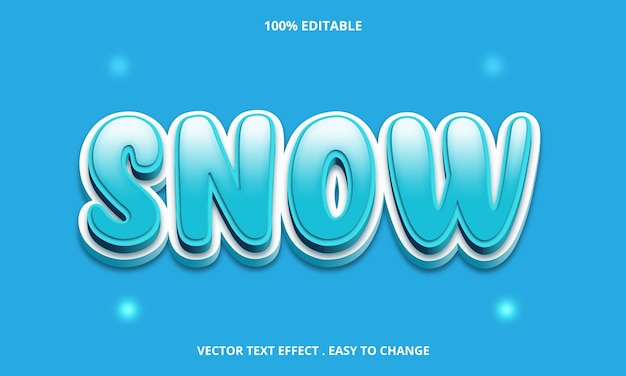 Effetto di testo modificabile Blue Snow