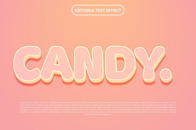 Effetto di testo modificabile Candy