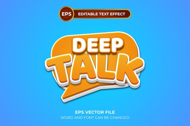 Effetto di testo modificabile Deep talk