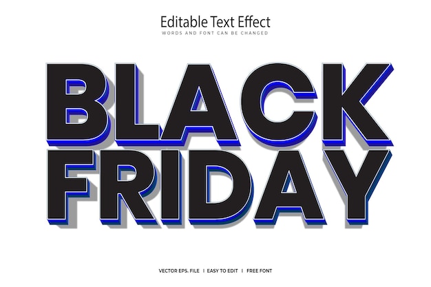 Effetto di testo modificabile del Black Friday