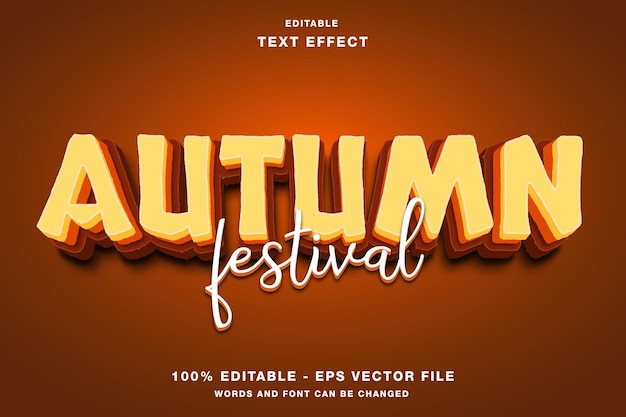 Effetto di testo modificabile del Festival d'Autunno