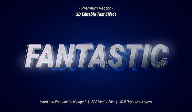 Effetto di testo modificabile fantastico 3D