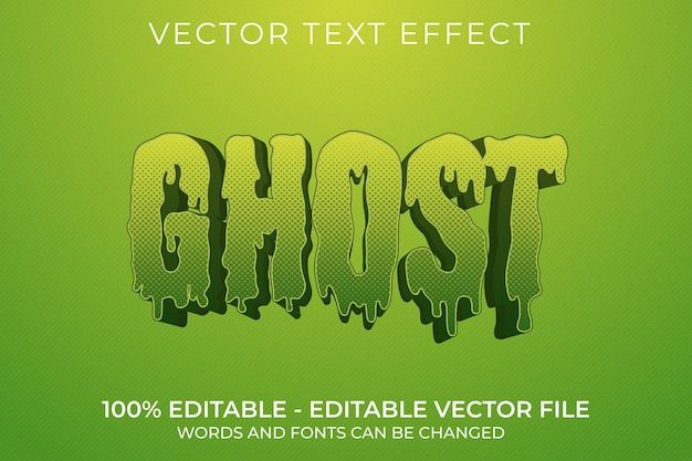 Effetto di testo modificabile Ghost 3D
