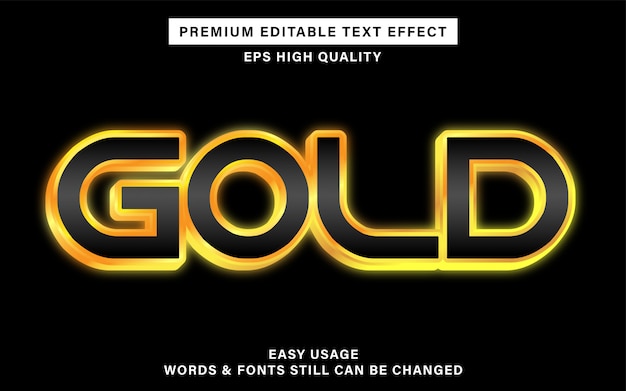 Effetto di testo modificabile in oro